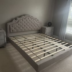 King Bed frame And 2 Night Stands 