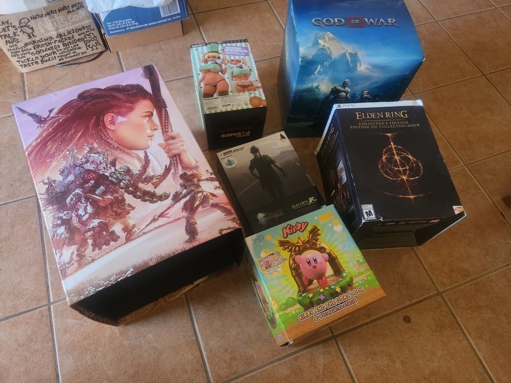 Empty video Game and Anime Empty Boxes " Collectible Large and Small Boxes" PS5 PS4