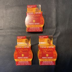 Brand New - Creme Of Nature Argan Oil Hair Gel 3pck