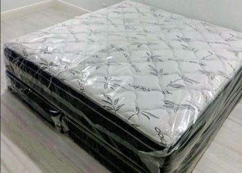 $199 Queen pillow top mattress only brand new free delivery same-day firm or soft