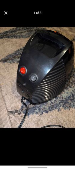 Black Compact Electric Space Heater