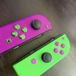 Custom Green & Purple Joy Cons Nintendo Switch 