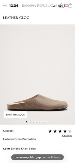 Size 10 mens clog banana republic