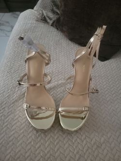 Gold high heels $30
