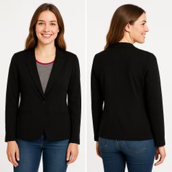Two by Vince Camuto Black Single-Button Blazer – Size Medium 