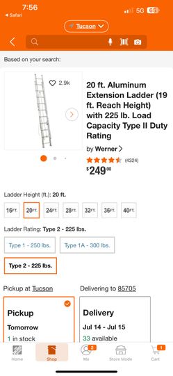 LADDER EXTENSION 20FT ALUMINUM