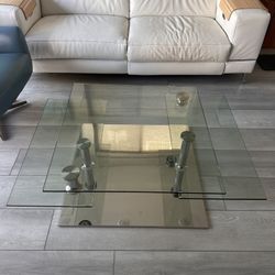 Modern Glass Swivel Coffee Table
