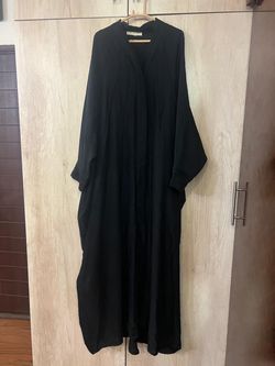 Abaya Nida fabric black color XXL size.  Length 60”