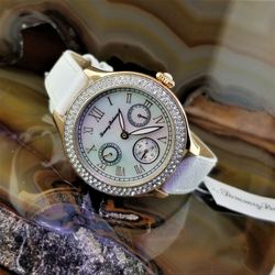 TOMMY BAHAMA Rose Gold Waikiki Dream Swarovski Crystal Chronograph Watch 