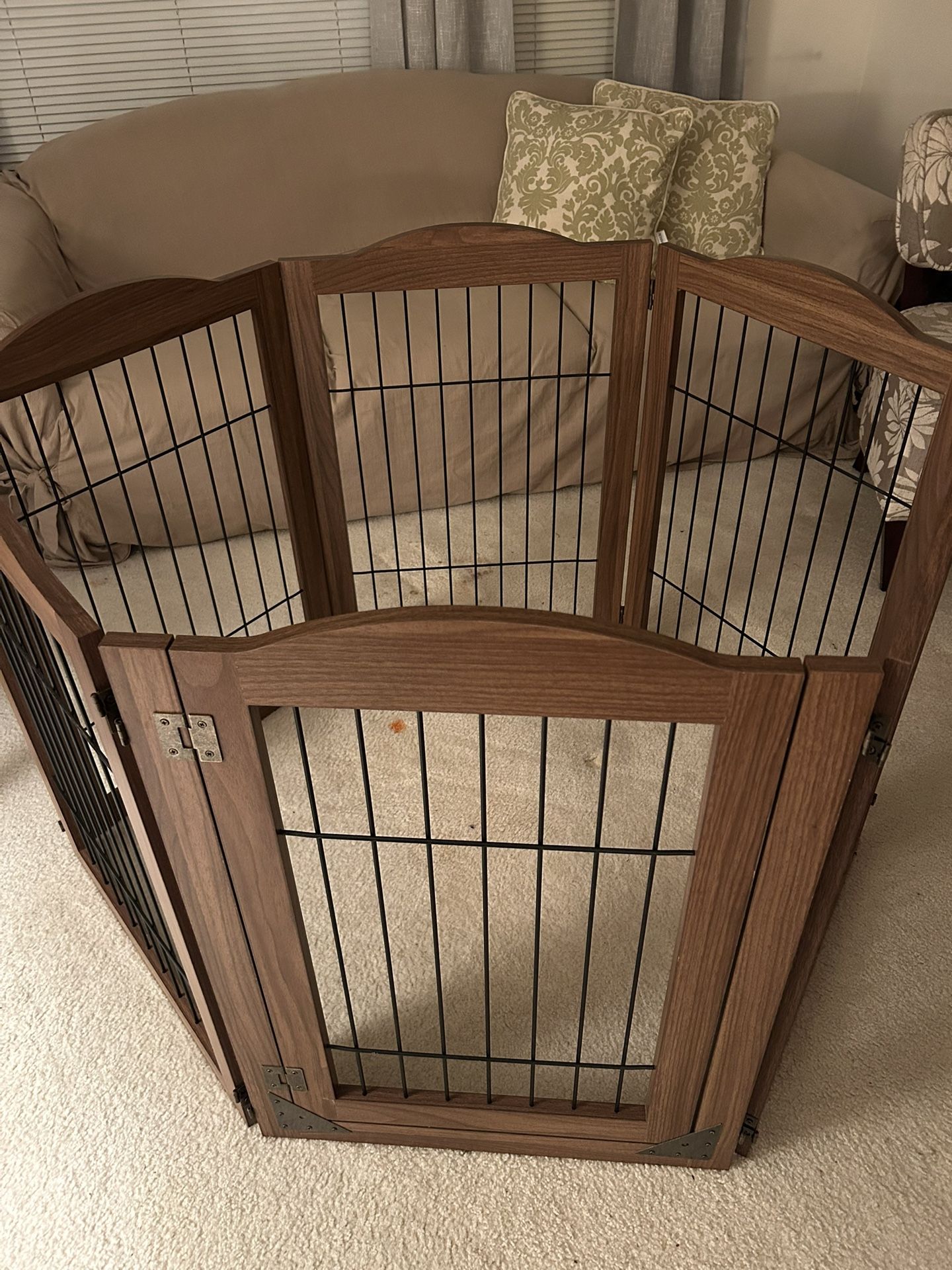 Unipaws Wood And Wire Pet Playpen
