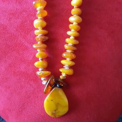Genuine Long Baltic Amber Necklace 