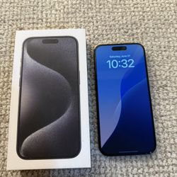 Open Box Like New Apple iPhone 15 Pro Black 128G Unlocked Sim Free