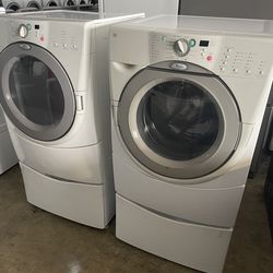 🔥WHIRLPOOL WASHER AND DRYER WITH PEDESTALS🔥