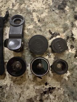 3 Fish Eye Lens W/ IPhone Adapter Clip and Pouch