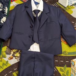 Peanut Butter Navy Toddler Suit 2T