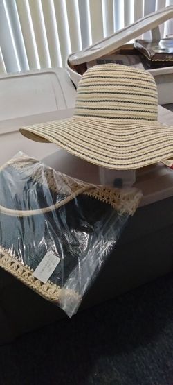 Brand New Straw Hat & Handbag