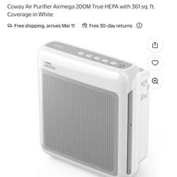 Coway Air Purifier - White - NEW