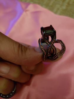 PINK and BLACK 3 PIECE WEDDING SET!!!