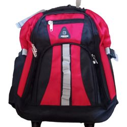 Aoking Water Resistant Rolling Wheeled Backpack 