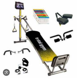 Total Gym Extreme Home Workout Machine with Accessories