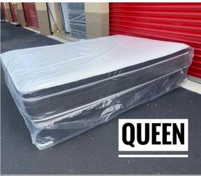 Queen Size Mattress Set PillowTop – Brand New –  Same Day Delivery Available 🚚