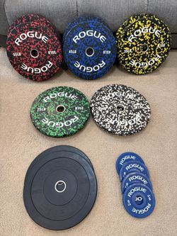 Full Rogue Fitness Olympic Bumper Plate Set