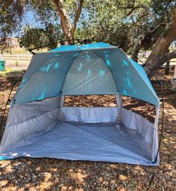 Blue Grey Pop Up Tent Sun Shelter