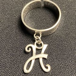.925 STERLING INITIAL “H” Ring