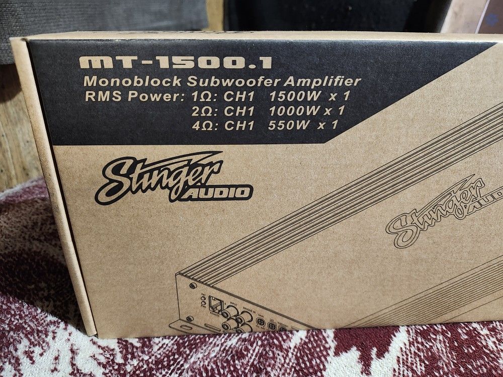 Stinger MT 1500 Monoblock Class D Amplifier 1500 Rms At 1 Ohm