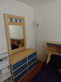 Dresser Mirror And Headboard