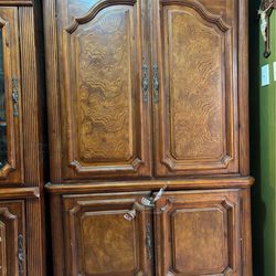 FREE Wooden Entertainment Center / Cabinet (Must Pick Up)