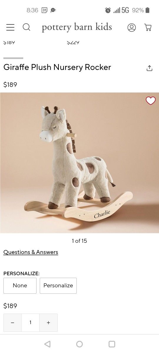 Critter Giraffe Rocker