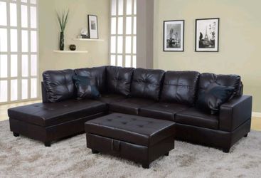 Sectional and ottoman
