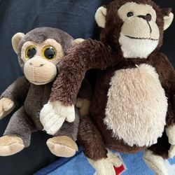 Small Monkeys Plush Stuffed Animals 