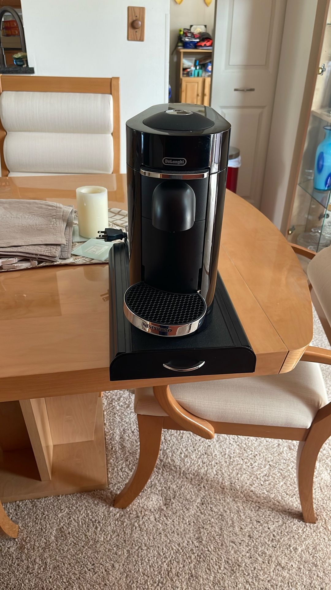 Nespresso Coffee Machine With Pods Storage