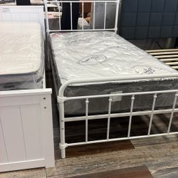 Twin Size Metal Bed Frame Mattress Not Included