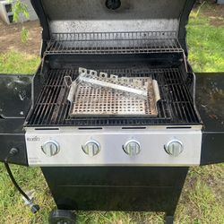 Charbroil Four Burner Grill With Side Cooktop