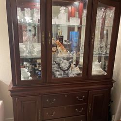 Solid Wood Display Cabinet