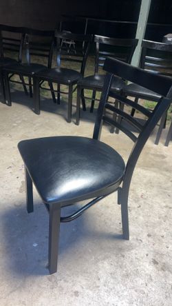 15 Metal Dining Chairs (Black)