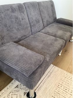 Convertible sofa bed with cup holders