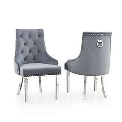 Grey Chrome Chair