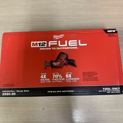 Milwaukee New Hackzall Recip Saw 12M Fuel 