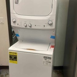 NEW !! GE 27" STACKABLE WASHER AND GAS DRYER 