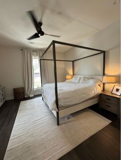 Brand new in box Full size canopy bed frame with four post metal frame