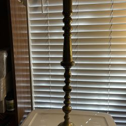 Heavy Brass 28 Inch Tall Candle Holder