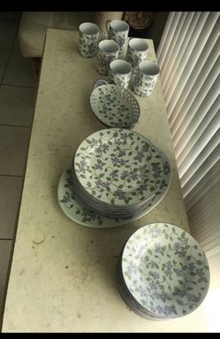 Antique floral china set.