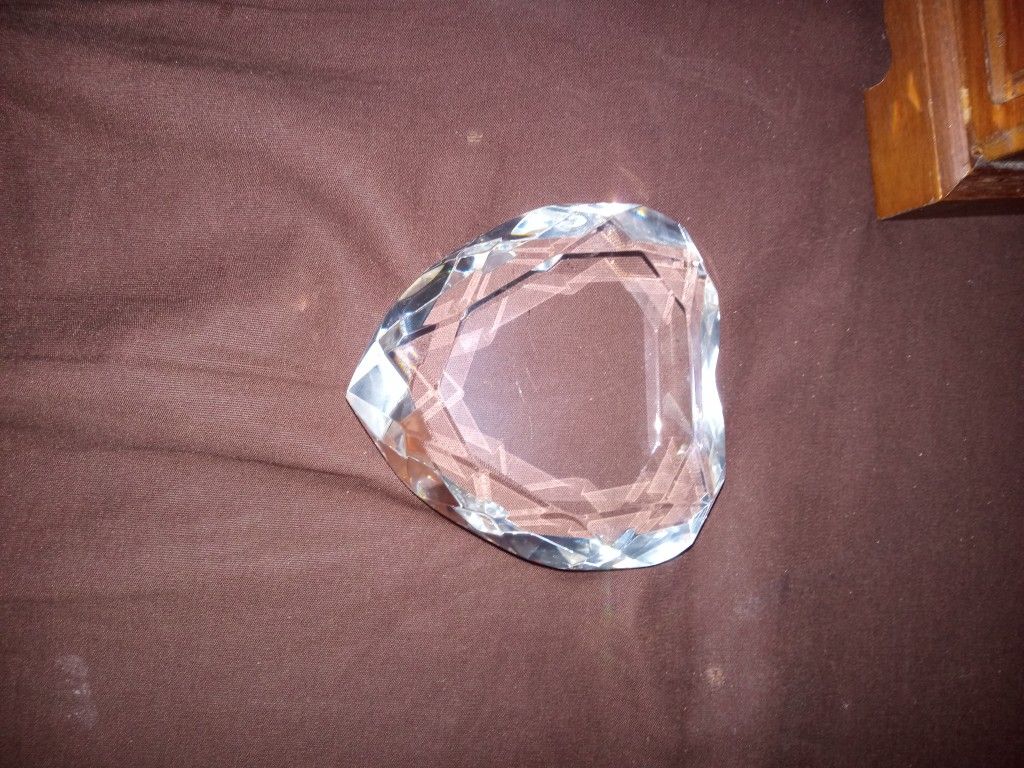 Vintage Rosenthal Crystal Heart Paperweight