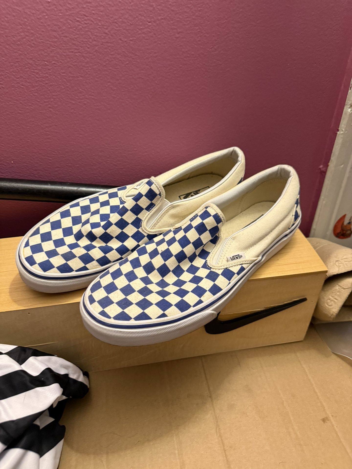 Slip On Vans Checkered Size 10 