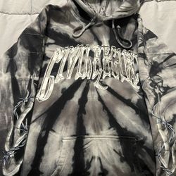 Civil Regime Hoodie - Black/Grey Tie Dye - Size XL - Only Worn Once