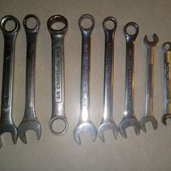 Metric and standard wrenches.